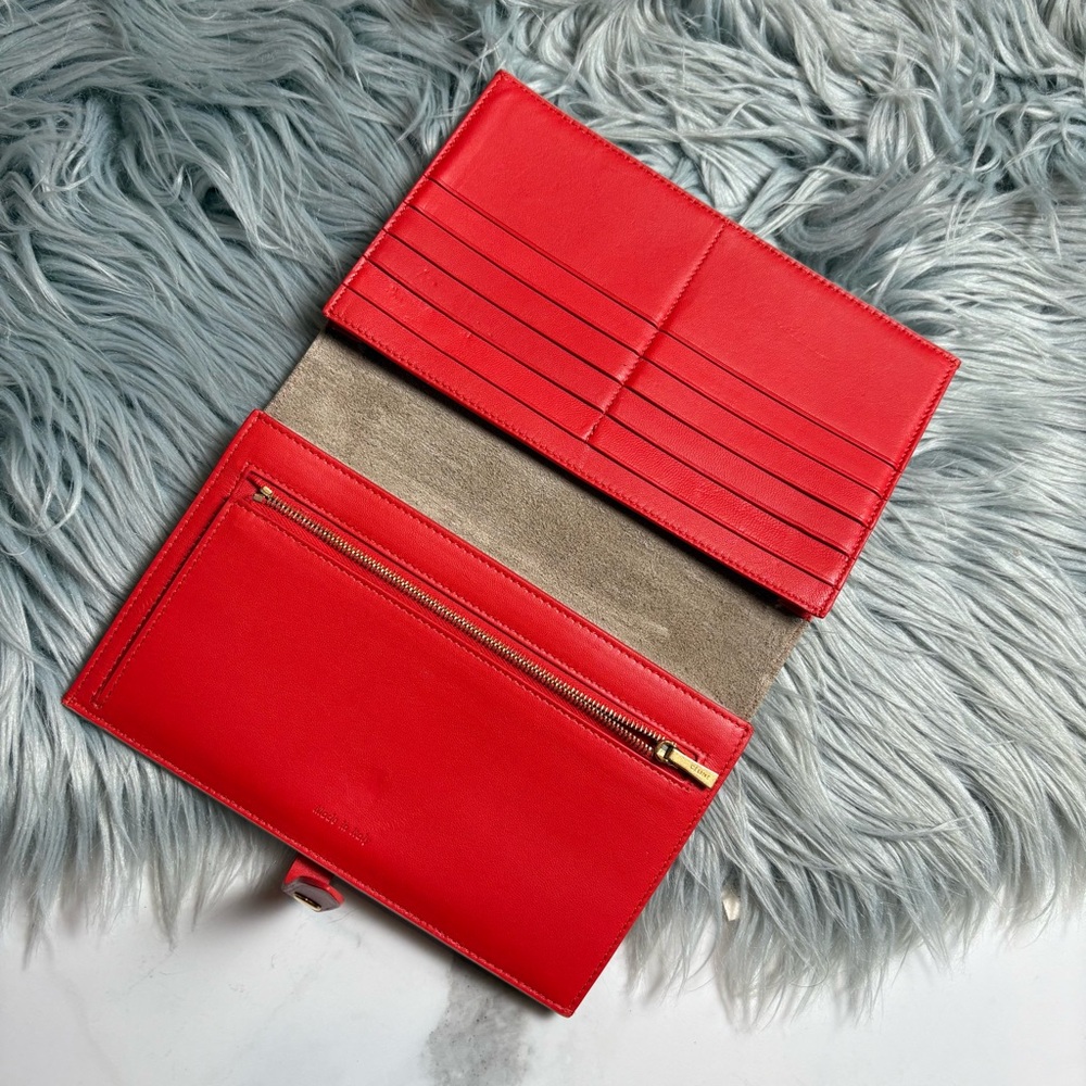Celine strap wallet multifunction in bicolor gold hw- large - Picture 10 of 16